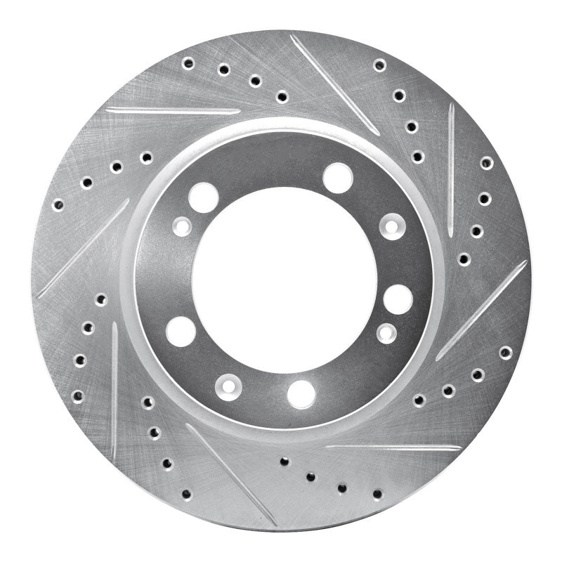 DFC 86-91 Porsche 928 Left Front Drilled & Slotted Silver Brake Rotor