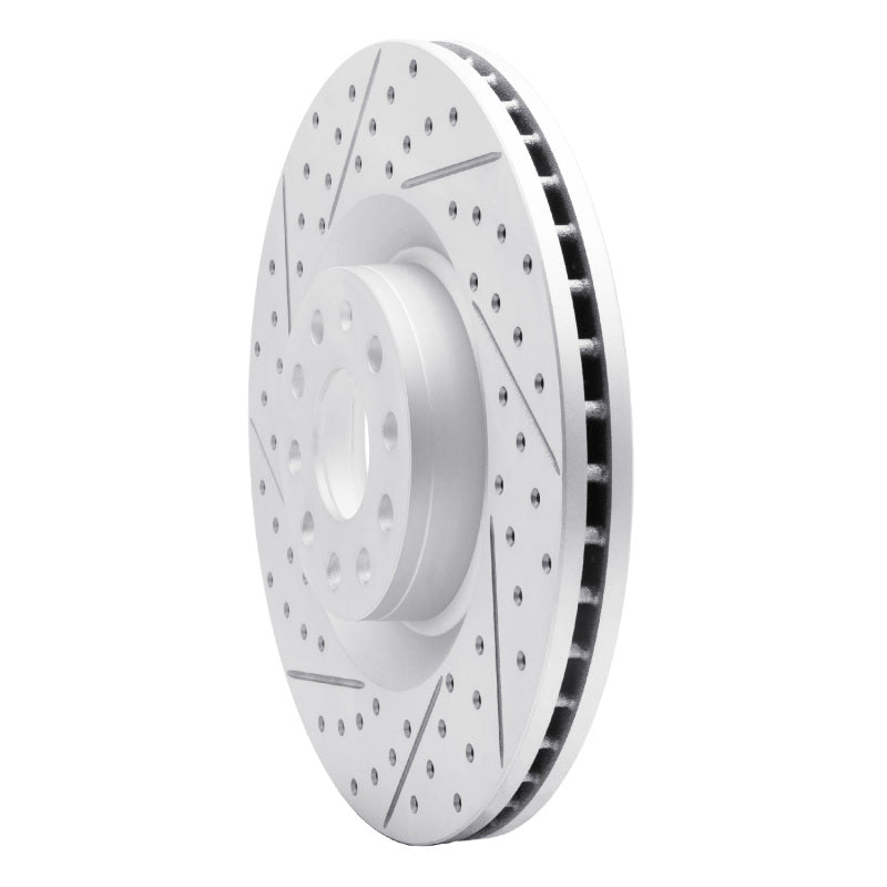 R1 06-13 Audi S3 (Mexico) Front Left Drilled & Slotted Geo-Carbon Rotor