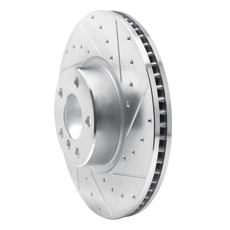DFC 16-18 BMW X4 Left Front Drilled & Slotted Silver Brake Rotor
