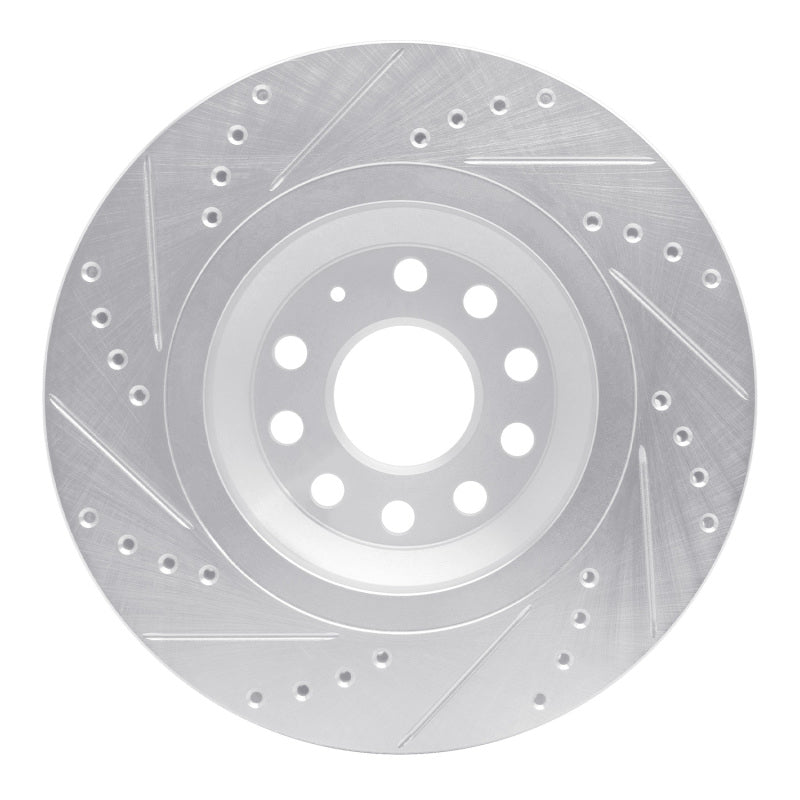 DFC 06-25 Audi RS3 Rear Right Drilled & Slotted Silver Brake Rotor