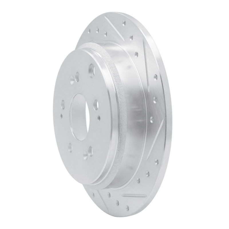 R1 05-10 Honda Odyssey Rear Right Drilled & Slotted Silver Brake Rotor