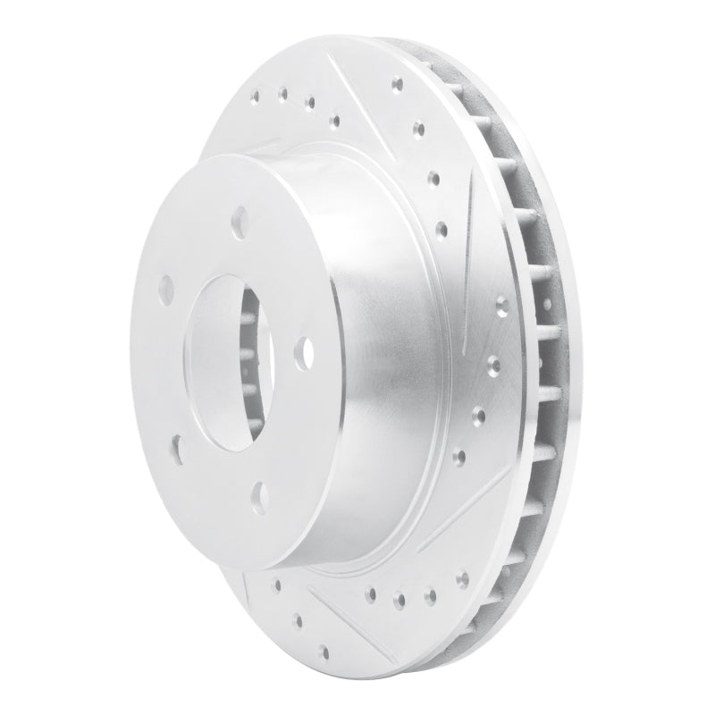 R1 90-02 Chevrolet ASTRO Front Right Drilled & Slotted Silver Brake Rotor