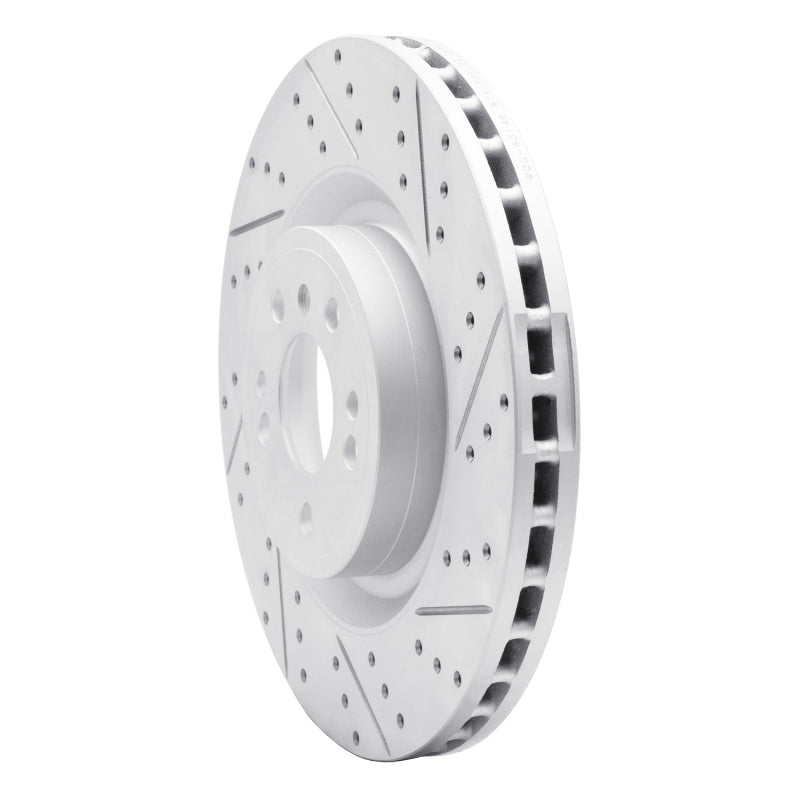 R1 13-19 Mercedes-Benz GLS350D Front Right Drilled & Slotted Geo-Carbon Rotor