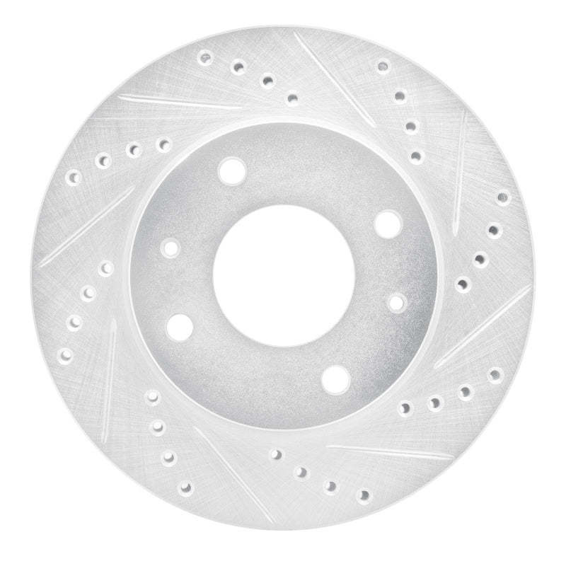 DFC 01-03 Hyundai Sonata Front Right Drilled & Slotted Silver Brake Rotor