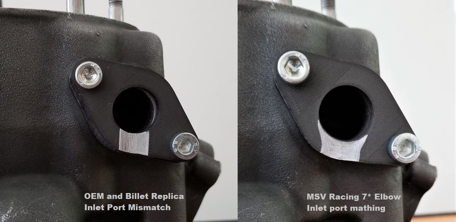 OptiFlo 89-’01 Honda CR500 Billet HIGH FLOW 7° Elbow image 7