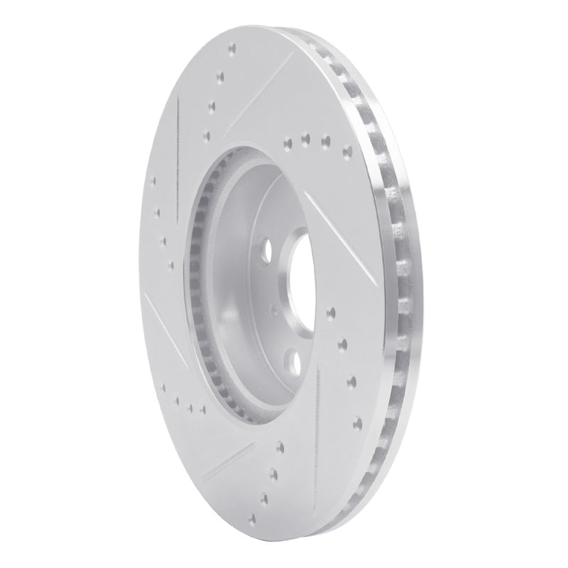 DFC 12-18 Toyota Yaris (USA/Canada) Front Right Drilled & Slotted Silver Brake Rotor