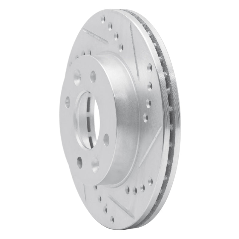 DFC 83-85 Renault R18I Front Right Drilled & Slotted Silver Brake Rotor