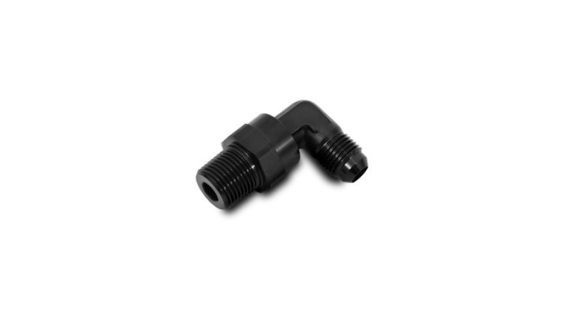 Vibrant -4AN to 1/4in NPT Male Swivel 90 Degree Adapter Fitting