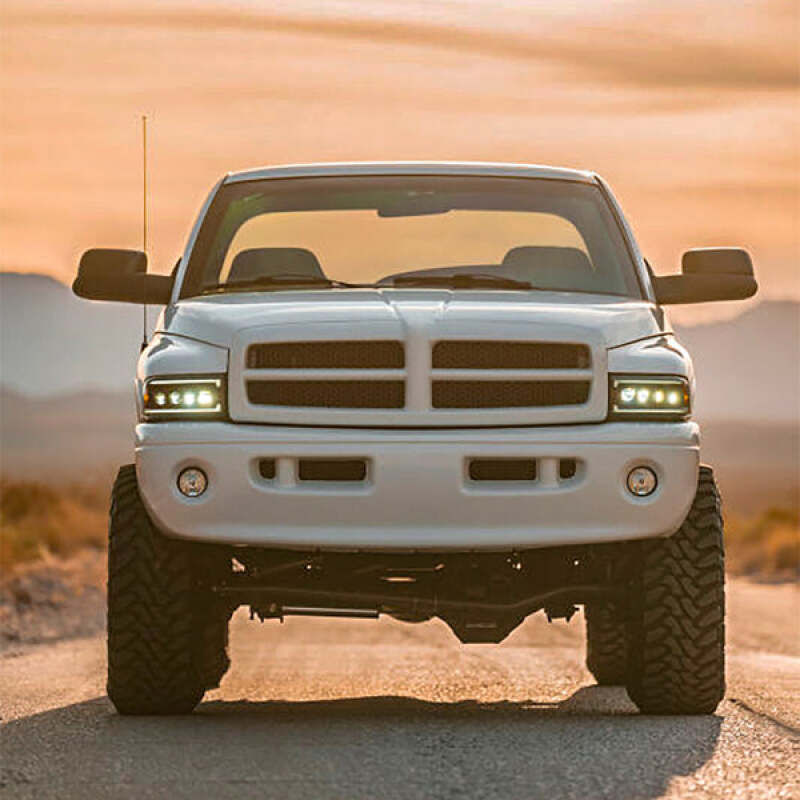 AlphaRex 94-01 Dodge Ram 1500 NOVA LED Headlights Chrome w/ Activ. Light Seq. Signal and SB DRL
