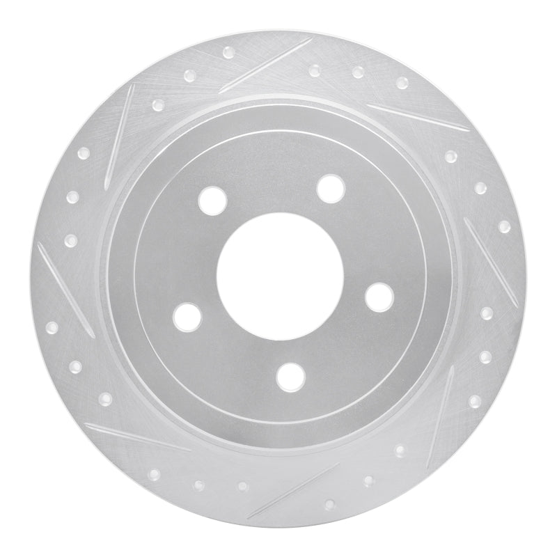 DFC 03-05 Ford Explorer Sport Trac Rear Left Drilled & Slotted Silver Brake Rotor