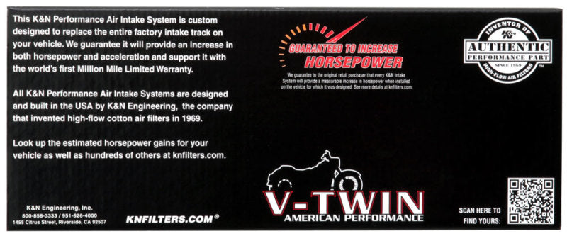 K&N 08-10 Harley-Davidson Touring Models Performance Intake Kit