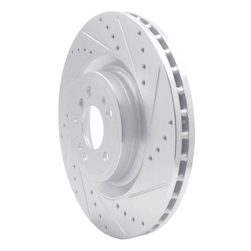DFC 13-19 Mercedes-Benz GLE400 Front Right Drilled & Slotted Silver Brake Rotor