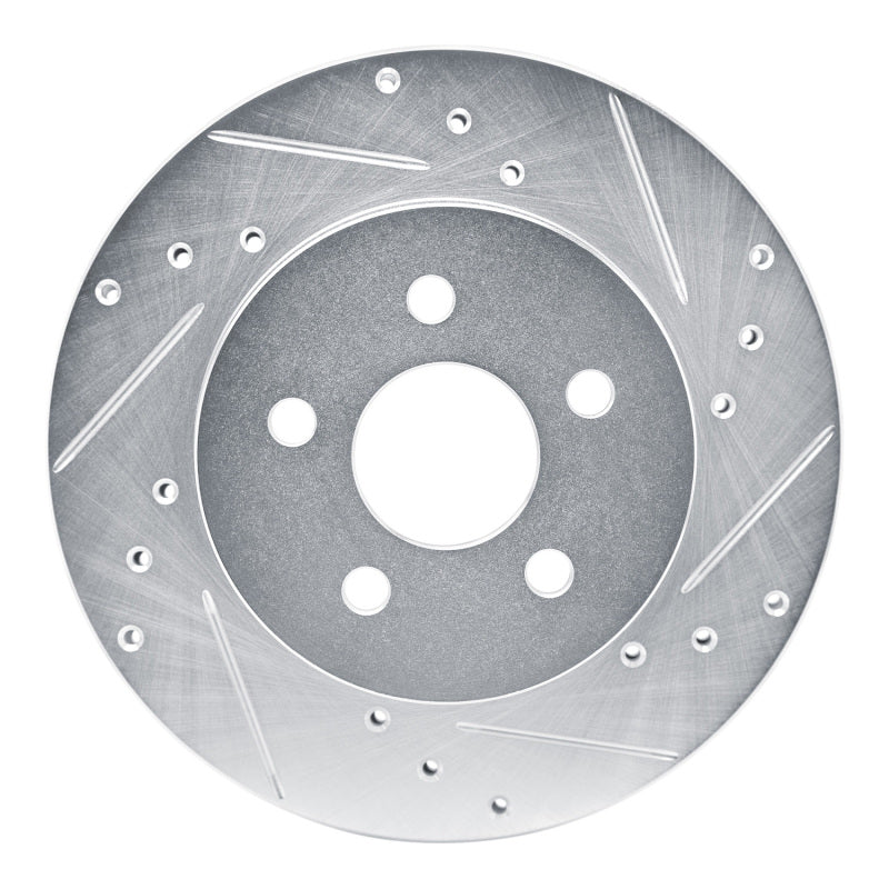 DFC 88-88 Pontiac Fiero Rear Right/Front Right Drilled & Slotted Silver Brake Rotor