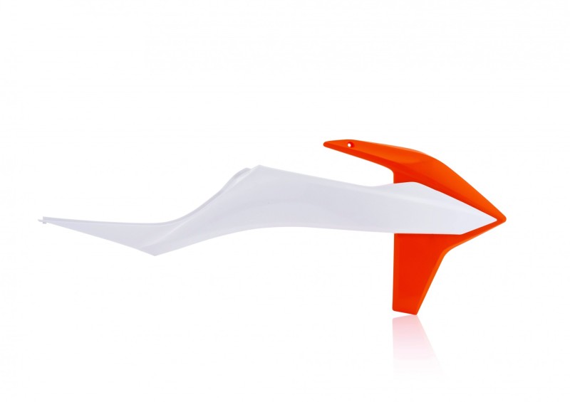 Acerbis 19-22 KTM 125-500 SX/SX-F/XC-F/XC/XCF-W/XC-W/EXC/EXC-F Radiator Shroud - 16 Orange/20 White