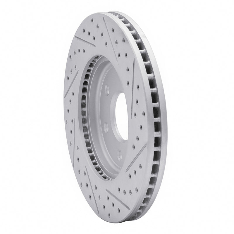 R1 05-25 Nissan Frontier Front Left Drilled & Slotted Geo-Carbon Rotor