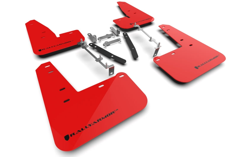 Rally Armor 23-26 Toyota GR Corolla Red UR Mud Flap w/Black Logo