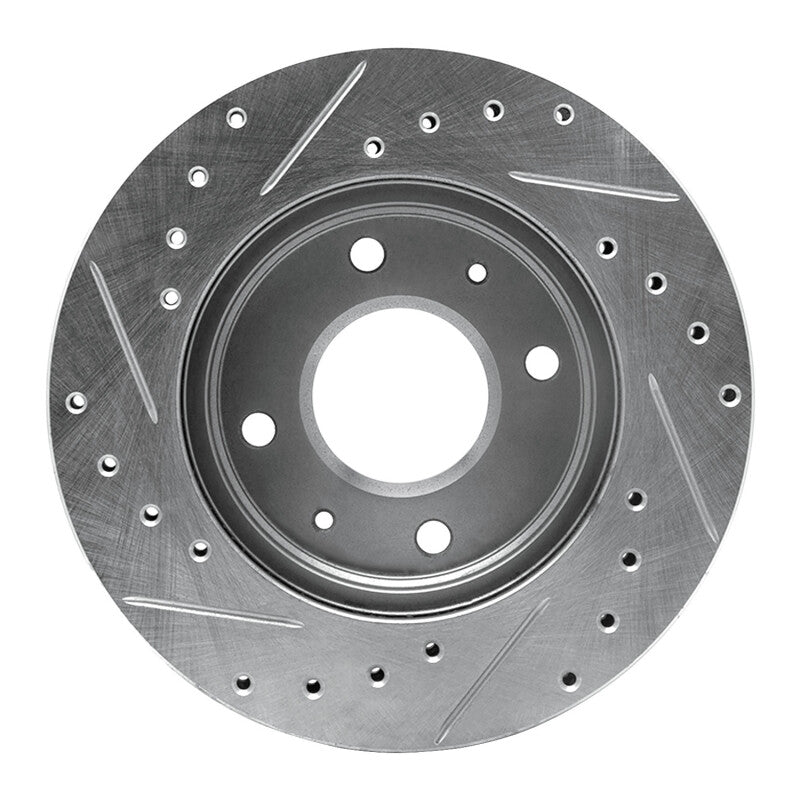 DFC 85-91 Dodge 2000 GTX Front Right Drilled & Slotted Silver Brake Rotor