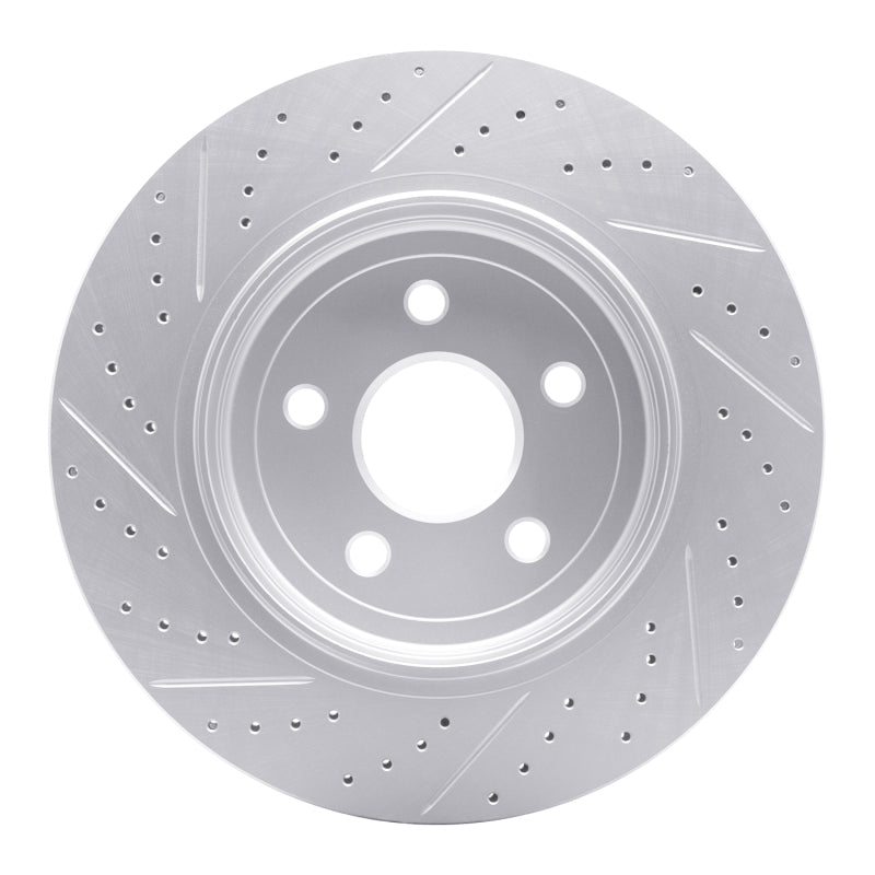 R1 12-25 Dodge Durango Rear Right Drilled & Slotted Geo-Carbon Rotor