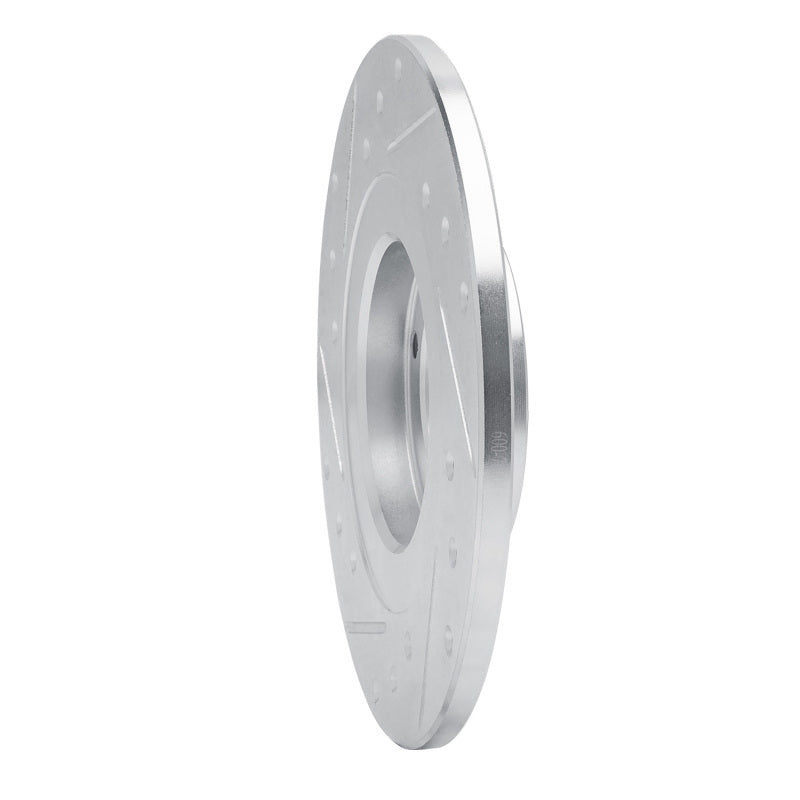 R1 81-84 Toyota Starlet Front Right Drilled & Slotted Silver Brake Rotor