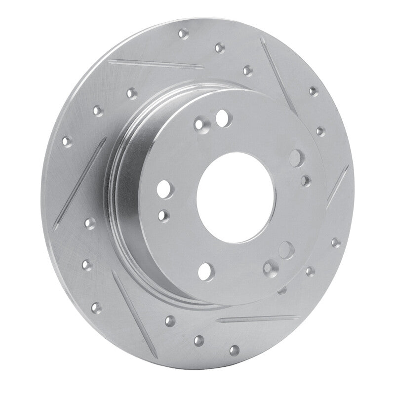R1 03-08 Acura TSX Rear Right Drilled & Slotted Silver Brake Rotor