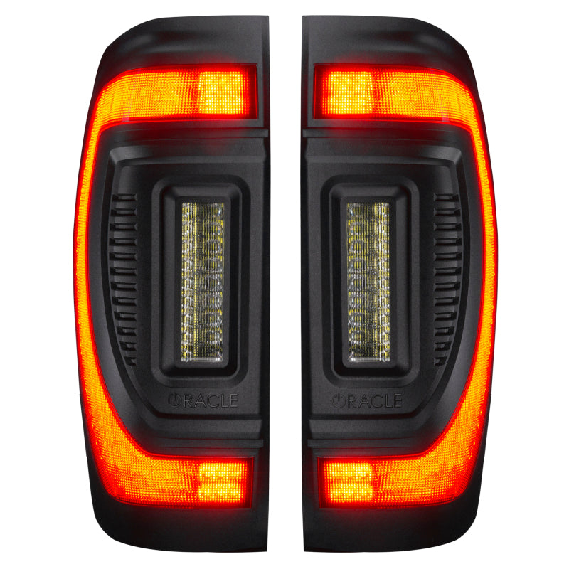 Oracle 19-23 GMC Sierra Black Series Flush Style LED Tail Lights - Factory Halogen