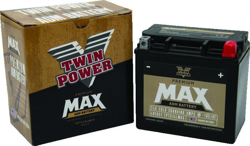 Twin Power GYZ-16HL Premium MAX Battery Replaces H-D 65958-04 Made in USA 240 CCA