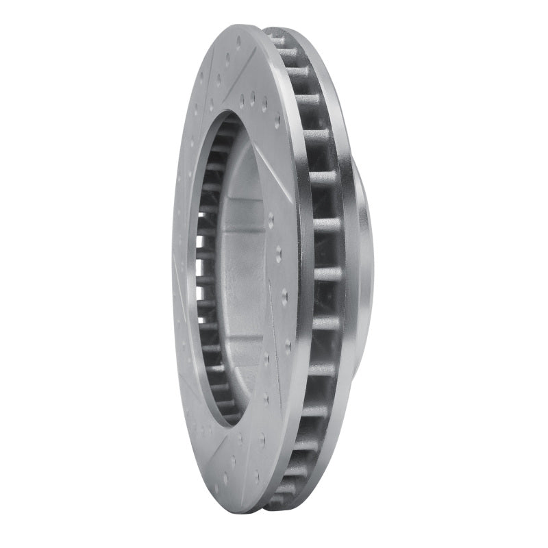 DFC 80-93 Dodge W100 Front Right Drilled & Slotted Silver Brake Rotor