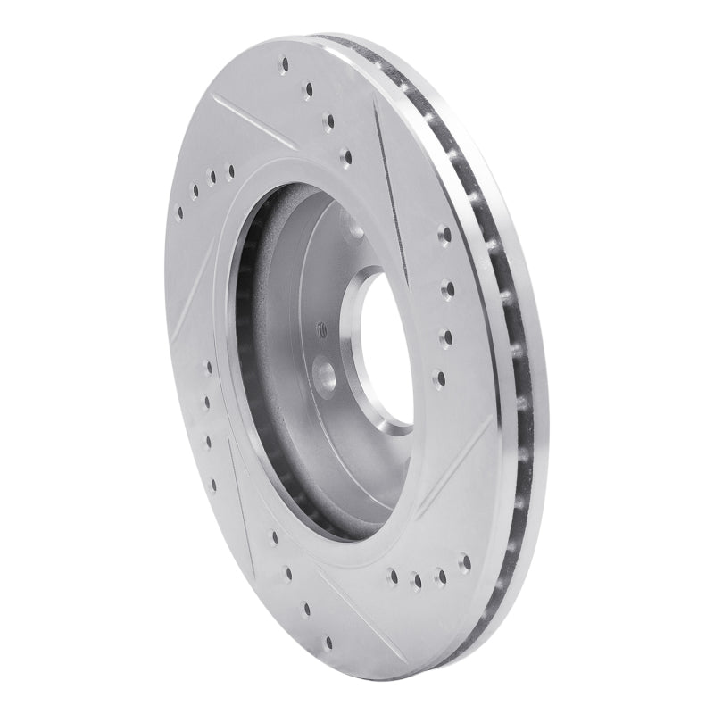 R1 11-19 Ford Fiesta (USA/Canada) Front Left Drilled & Slotted Silver Brake Rotor
