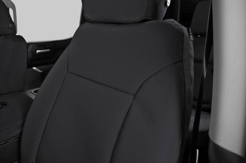 Covercraft 19-21 Chevrolet Silverado Endura PrecisionFit Custom Front Row Seat Covers - Black/Black