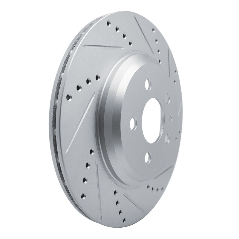 DFC 17-25 Tesla Model 3 Rear Right Drilled & Slotted Silver Brake Rotor