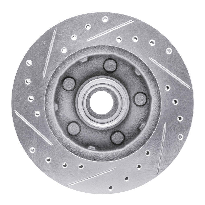 R1 1983-1997 Ford AEROSTAR Front Right Drilled & Slotted Silver Brake Rotor