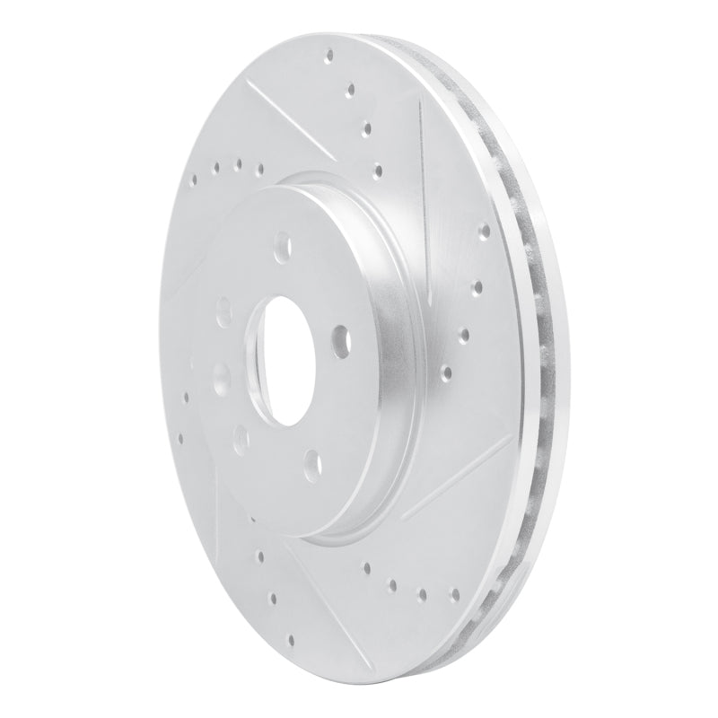 R1 13-22 Buick Encore Front Right Drilled & Slotted Silver Brake Rotor