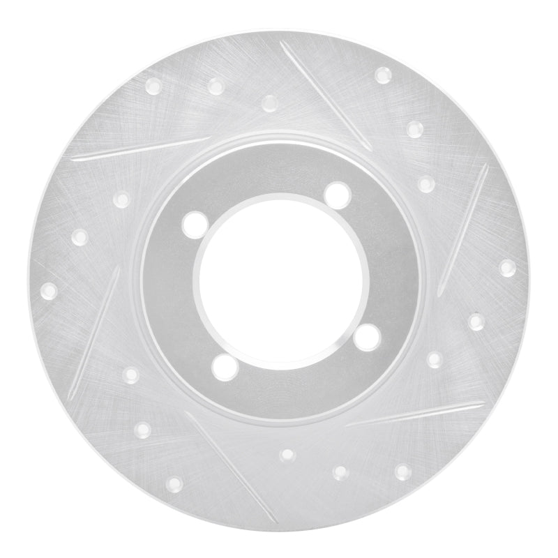 DFC 67-74 Opel Manta Front Right Drilled & Slotted Silver Brake Rotor