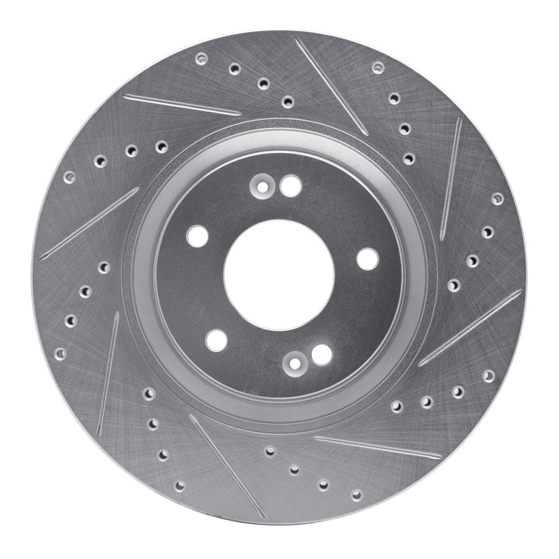 DFC 11-25 Hyundai Sonata Front Right Drilled & Slotted Silver Brake Rotor