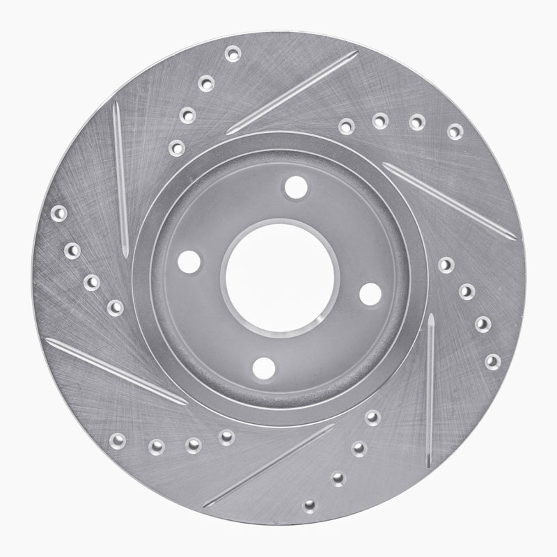 DFC 14-23 Ford Fiesta (USA/Canada) Front Right Drilled & Slotted Silver Brake Rotor