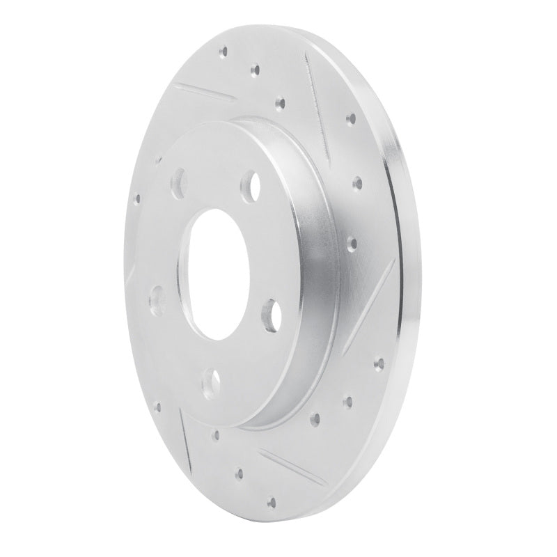 R1 04-16 Buick ALLURE Rear Right Drilled & Slotted Silver Brake Rotor