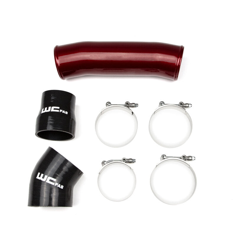 Wehrli 98.5-02 Cummins 5.9L Passenger Side 3.5in Intercooler Pipe - WCFab Red