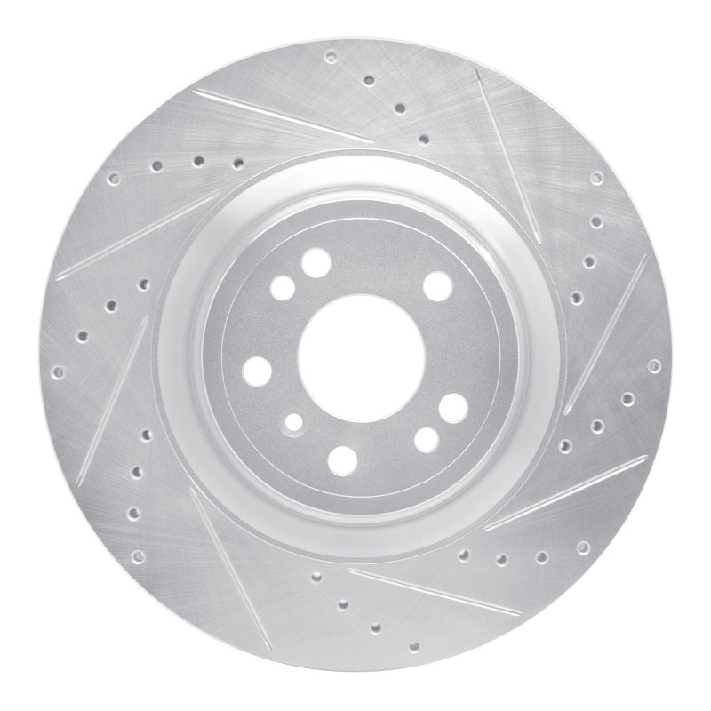 DFC 13-19 Mercedes-Benz GLE400 Front Right Drilled & Slotted Silver Brake Rotor