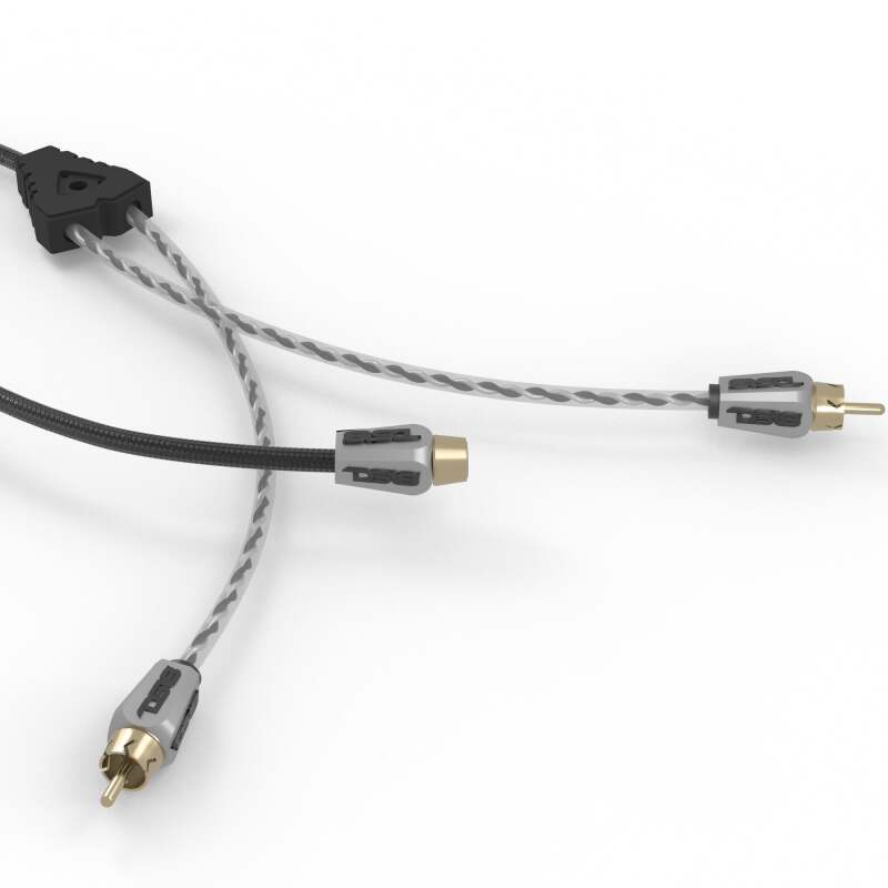 DS18 Level 3 RCA Wire Y Connector 1 Female to 2 Male Black + Red Kit