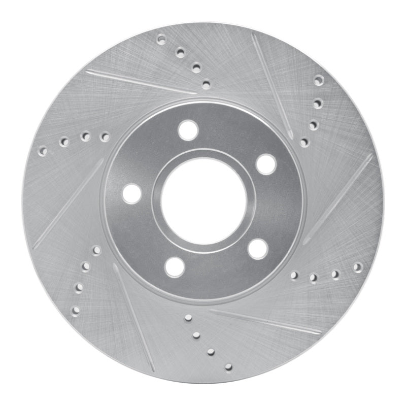 R1 12-18 Ford C-MAX Front Right Drilled & Slotted Silver Brake Rotor