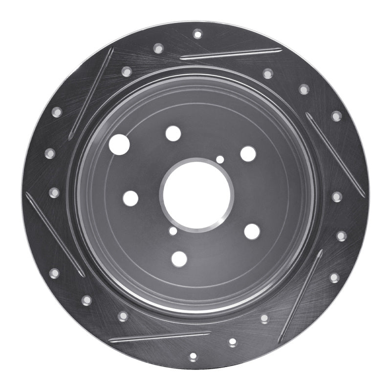 DFC 15-21 Subaru WRX Rear Right Drilled & Slotted Silver Brake Rotor