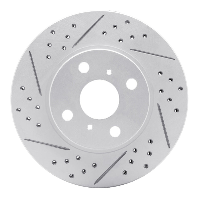 R1 06-19 Scion IQ Front Left Drilled & Slotted Geo-Carbon Rotor