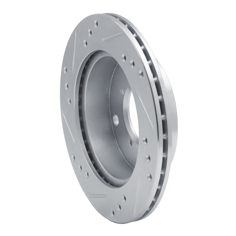 R1 89-01 Chevrolet Metro Front Right Drilled & Slotted Silver Brake Rotor