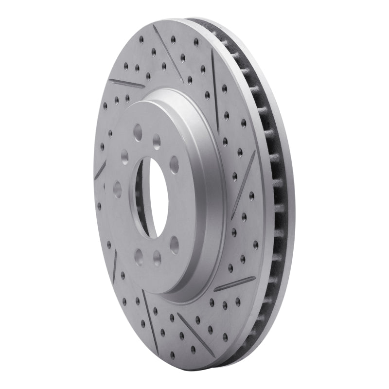 R1 06-16 Buick Lucerne Front Right Drilled & Slotted Geo-Carbon Rotor