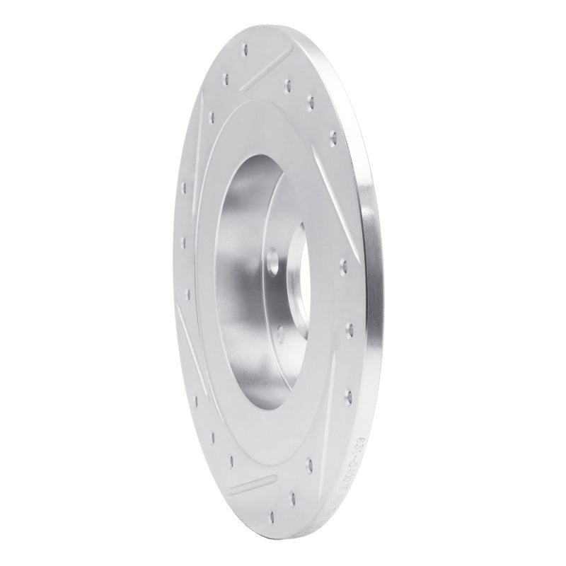 R1 90-03 Ford Escort Rear Right Drilled & Slotted Silver Brake Rotor