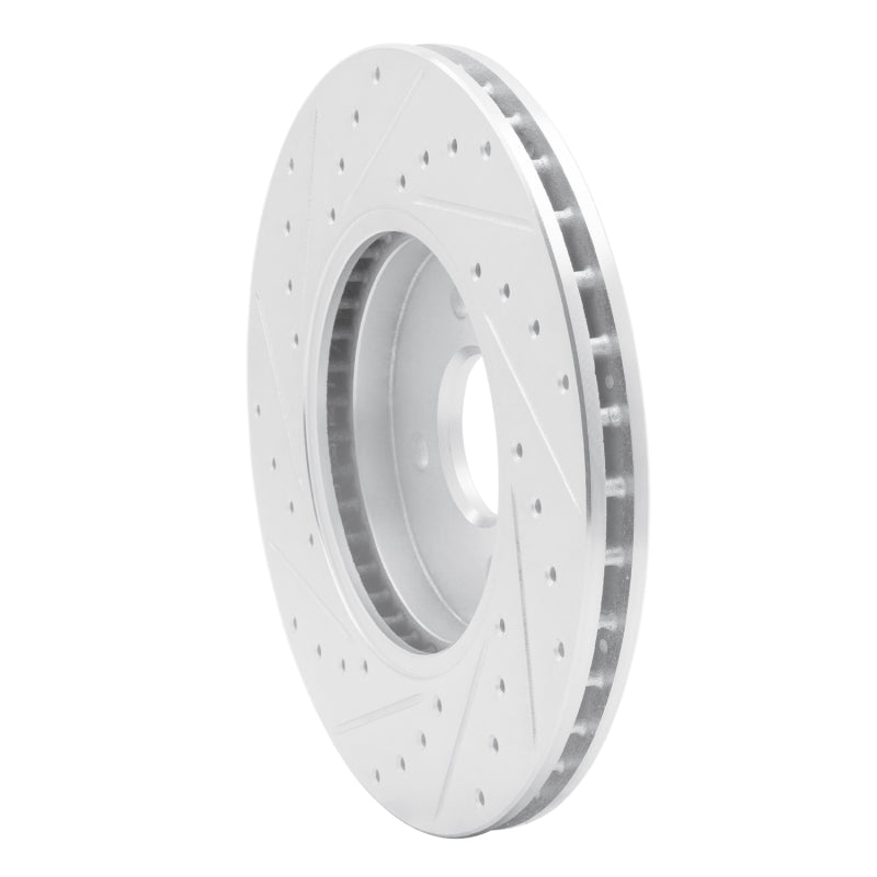 R1 02-04 Ford Focus Front Right Drilled & Slotted Silver Brake Rotor