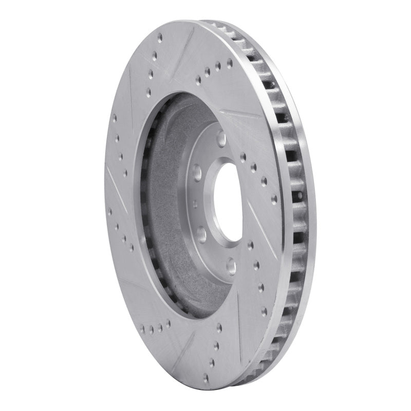 DFC 04-09 Cadillac SRX Front Right Drilled & Slotted Silver Brake Rotor
