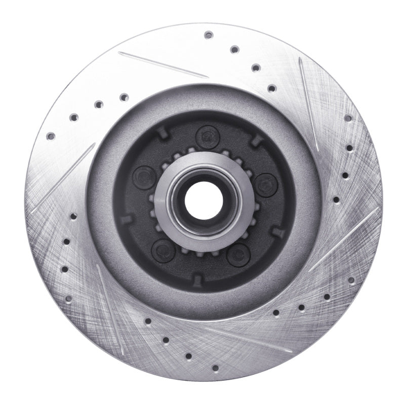 DFC 69-73 Chrysler New Yorker Front Left Drilled & Slotted Silver Brake Rotor
