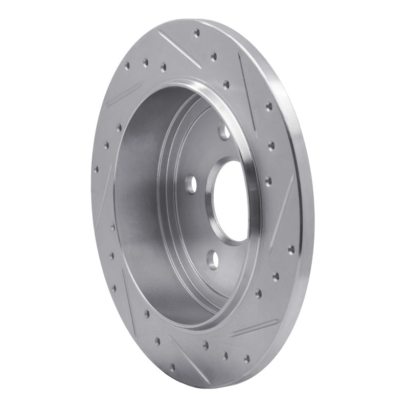 DFC 05-10 Jeep Commander Rear Left Drilled & Slotted Silver Brake Rotor