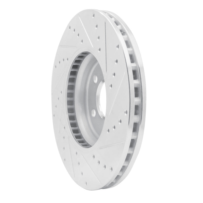 R1 08-12 Audi Q5 (Mexico) Front Left Drilled & Slotted Silver Brake Rotor
